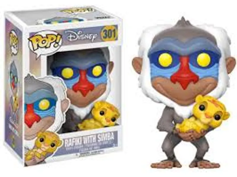 Funko pop el rey leon rafiki con simba