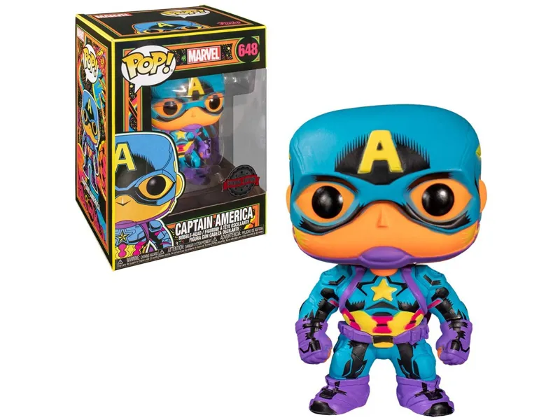 Funko pop marvel black light capitan america multicolor 48845
