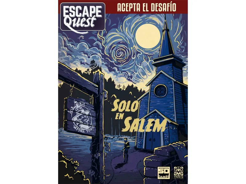 Juego de mesa escape quest 3: solo en salem formato libro pegi 12