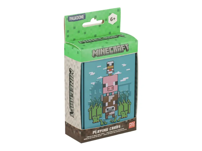 Baraja de cartas en caja metálica paladone minecraft
