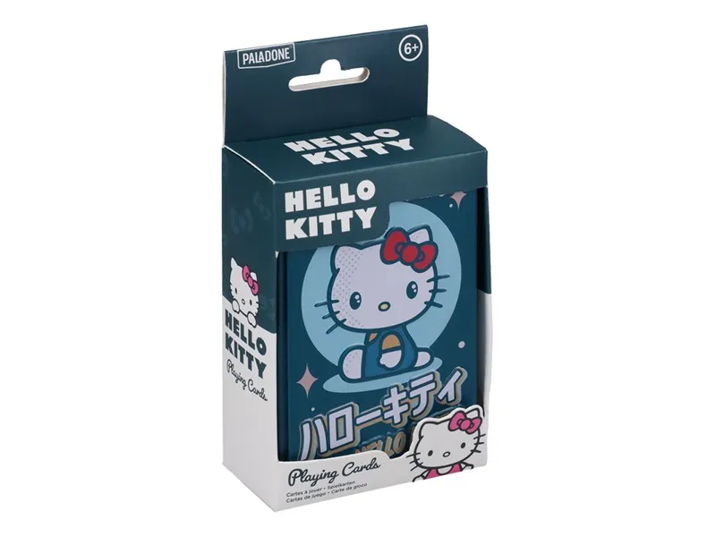Baraja de cartas en caja metalica paladone hello kitty