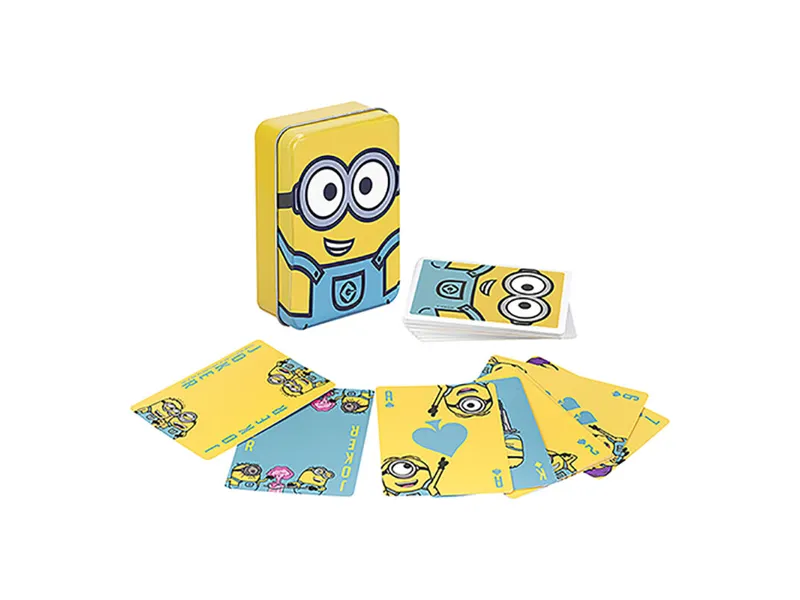 Baraja de naipes en caja metálica paladone minions
