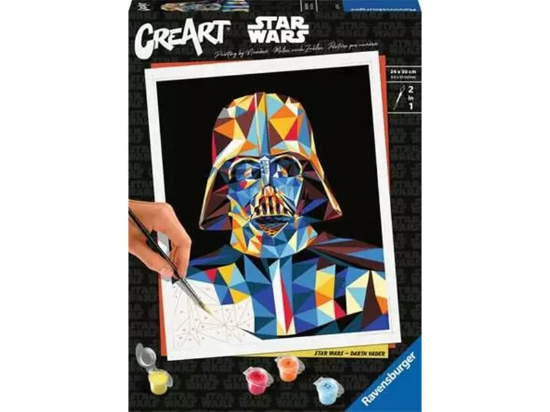 Kit para pintar con números ravensburger creart serie trend c star wars: darth vader