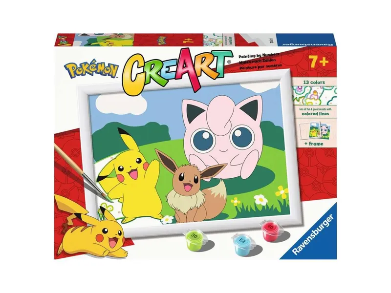 Kit para pintar con números ravensburger creart serie d pokemon: clasicos