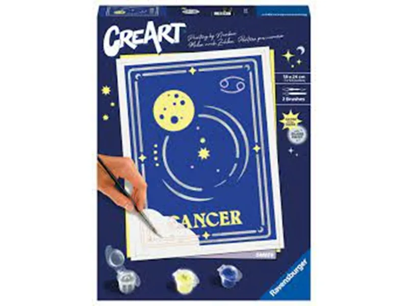 Kit para pintar con números ravensburger creart serie trend d zodiac: cancer