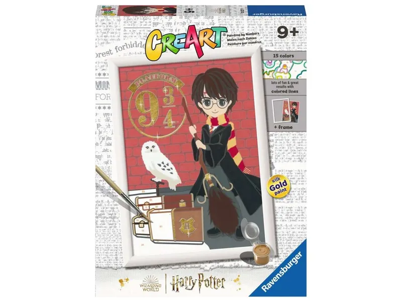 Kit para pintar con números ravensburger creart serie d harry potter: salida para hogwarts