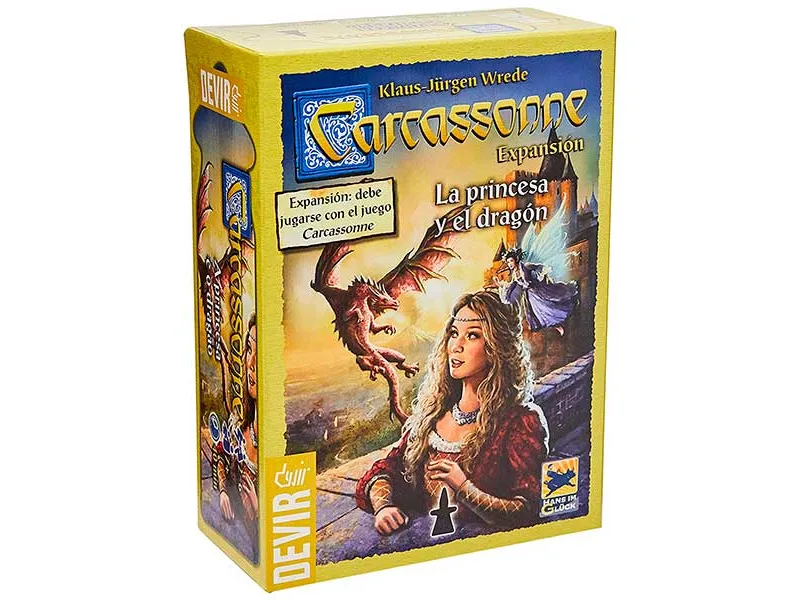 Juego de mesa devir carcassonne la princesa y el dragon