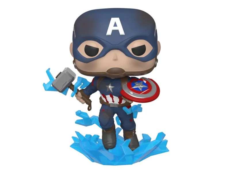 Funko pop marvel los vengadores endgame capitan america con escudo roto & mjolnir 45137