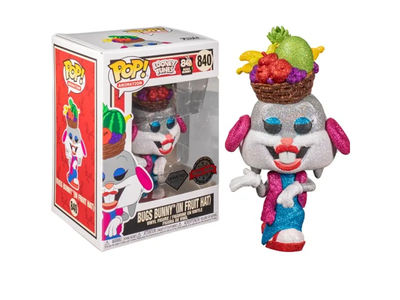 Funko pop looney tunes bugs bunny con sombrero de frutas glitter efecto diamante exclusivo edicion especial 51731