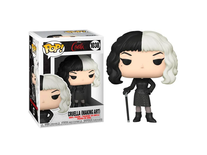 Funko pop disney cruella emma stone cruella de vil con baston creando arte 54466