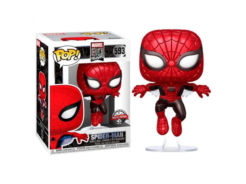 Funko pop marvel spiderman 80 aniversario spiderman efecto metalico edicion especial exclusivo 47604