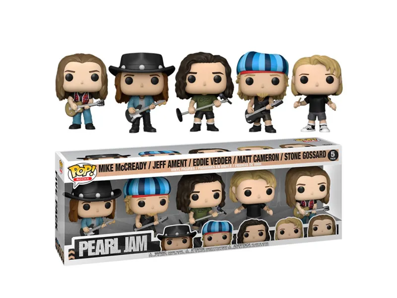 Funko pop estrellas del rock pearl jam pack 5 mike mccready jeff ament eddie vedder matt cameron stone gossard 60042
