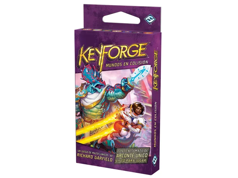 Juego de mesa keyforge mundos en colision mazo pegi 14
