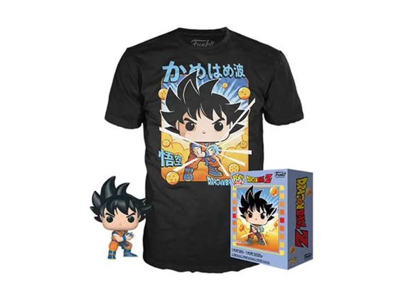 Pop & tee dragon ball z goku kamehameha funko + camiseta talla l ut - 56667l