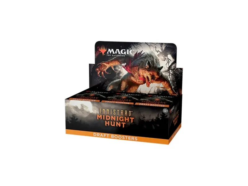 Juego de cartas caja de cartas wizards of the coast magic the gathering draft booster innistrad midnight hunt 36 sobres ingles