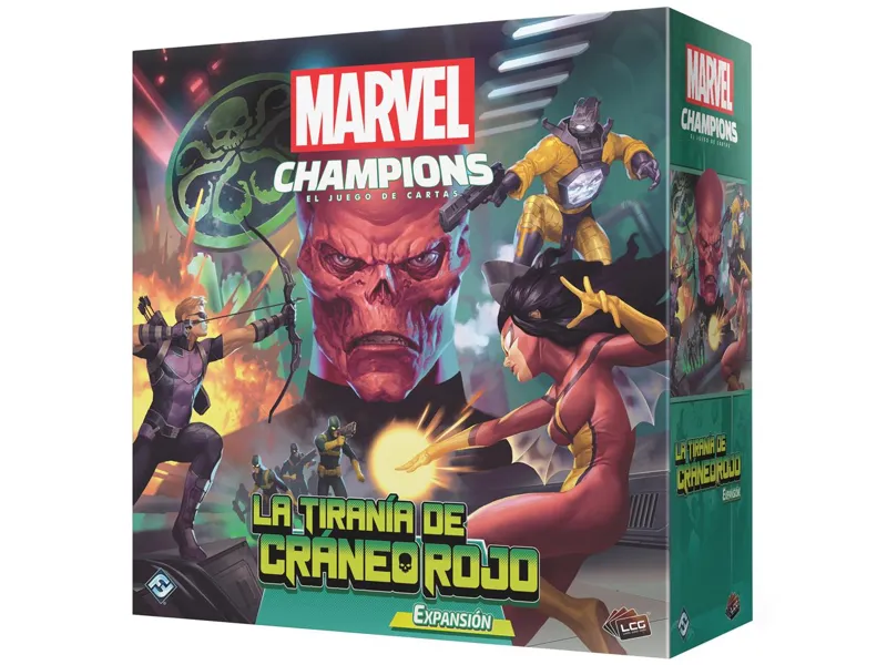 Juego de mesa marvel champions: la tirania de craneo rojo 265 cartas pegi 14