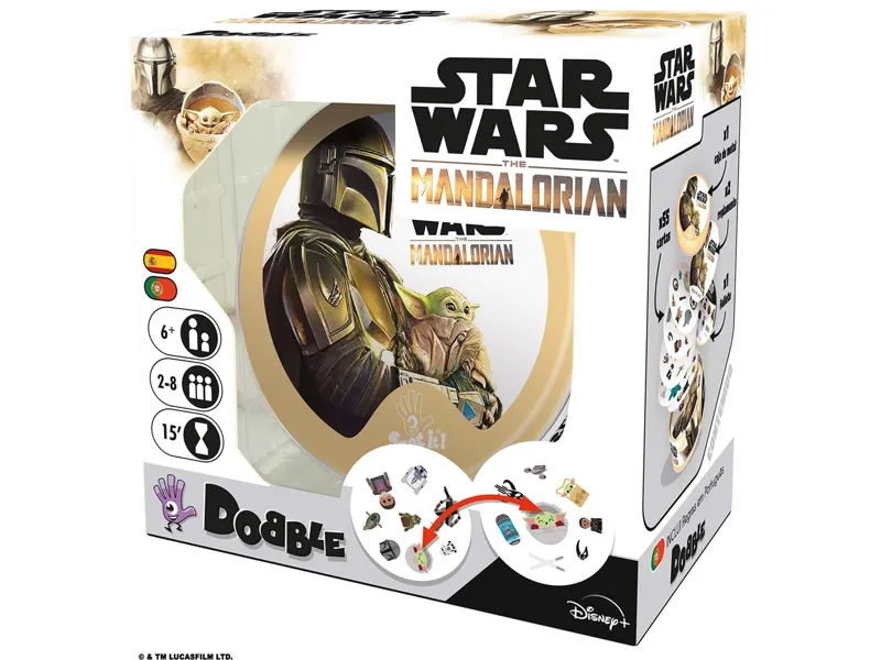Juego de mesa dobble star wars mandalorian pegi 6