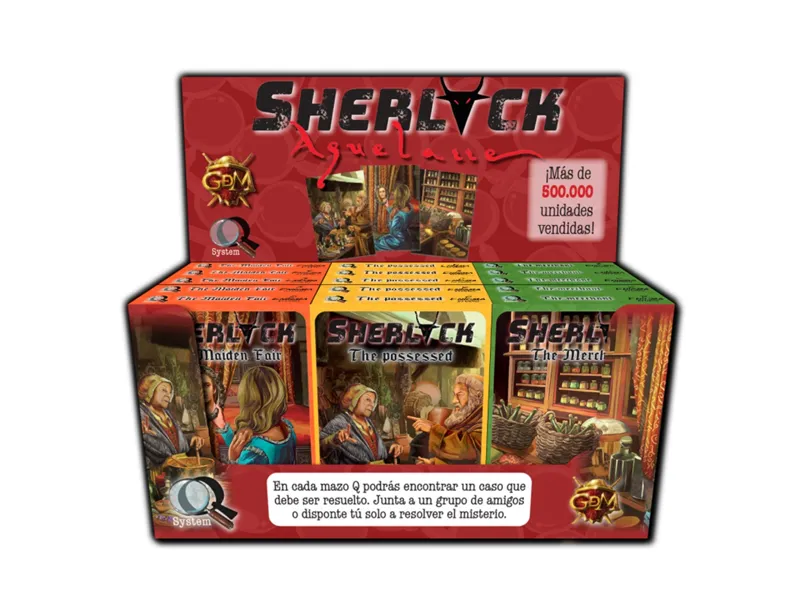 Juego de mesa gdm display sherlock q7: aquelarre (incluye: 5x mercader 5x doncella y 5x endemoniado)