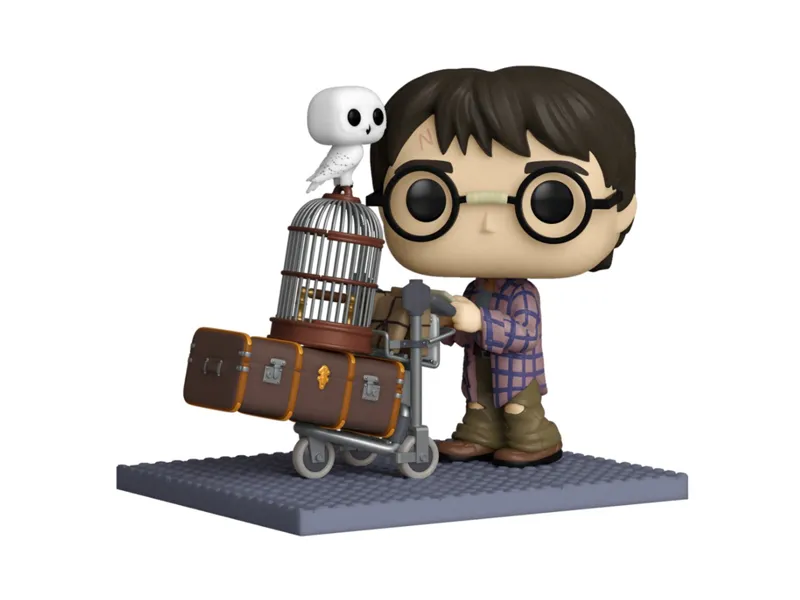 Funko pop deluxe harry potter harry empujando el carro con hedwig 57360