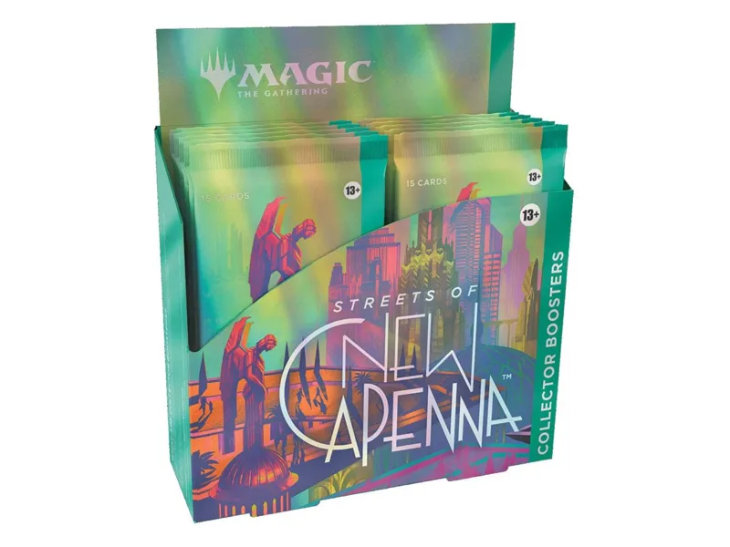 Juego de cartas wizards of the coast magic the gathering streets of new capenna caja de sobres de coleccionista (12) inglés