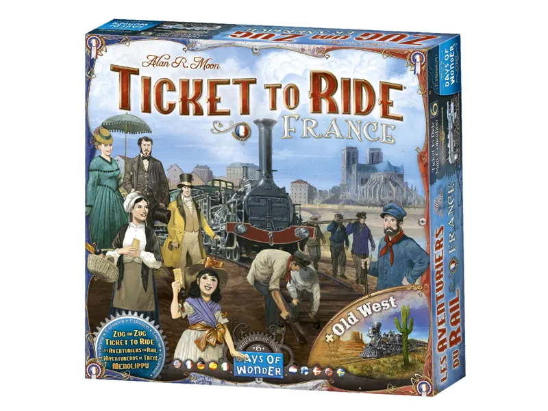 Juego de mesa aventureros al tren francia (+ el viejo oeste) pegi 8