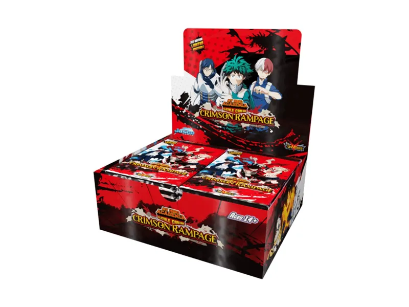 Juego de cartas my hero academia booster pack crimson rampage 24 unidades