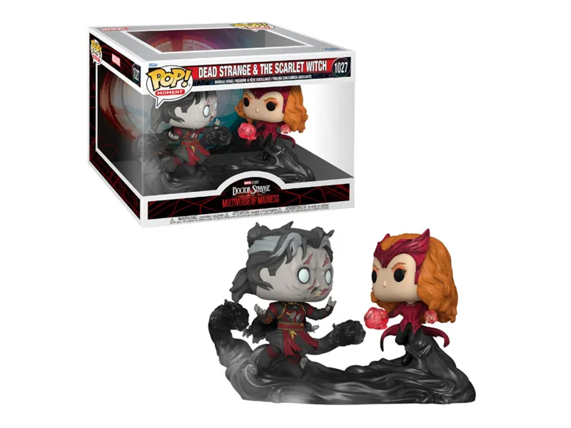 Funko pop moments marvel doctor strange multiverso de la locura doctor strange necromance vs bruja escarlata 60915