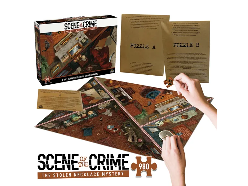Juego de mesa puzzle escena del crimen el misterio del collar robado