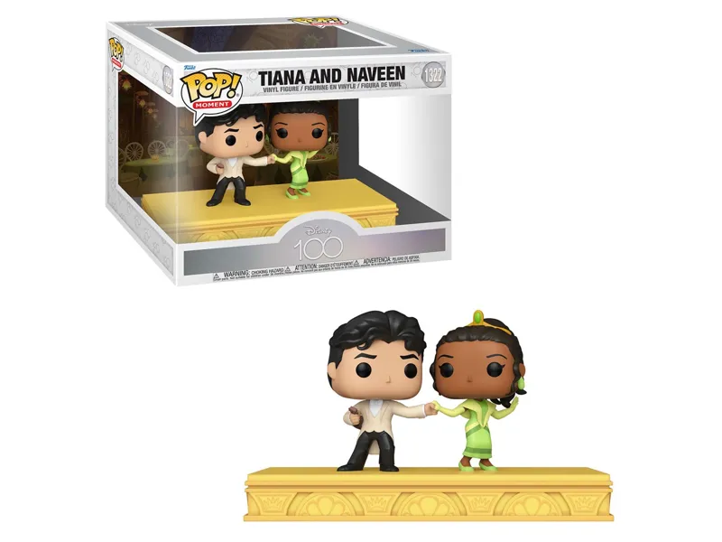 Funko pop moment pack de 2 disney 100 aniversario tiana & naveen 67976