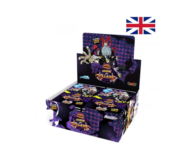 Juego de cartas my hero academia booster box display ola 4 league of villains (24 unidades)