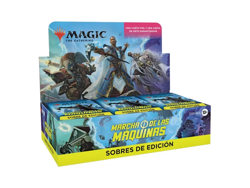 Caja de cartas wizards of the coast magic the gathering sobres de edición marcha de las máquinas 30 unidades español