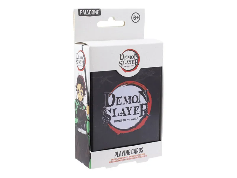 Baraja de cartas en caja metálica paladone demon slayer kimetsu no yaiba