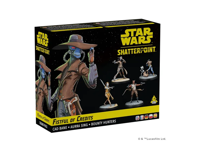 Juego de mesa star wars shatterpoint fistful of credits cad bane squad pack edad recomendada 14 años