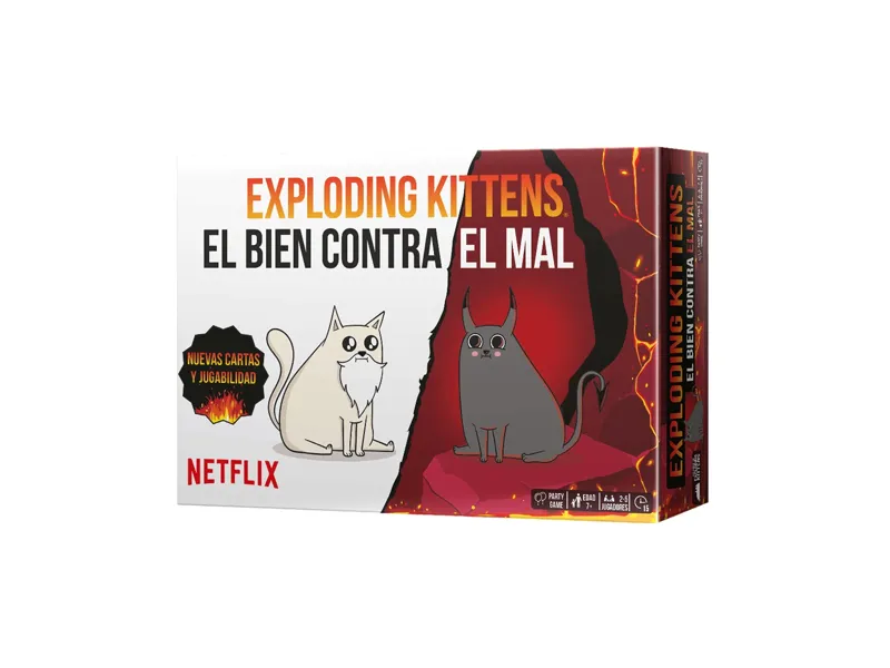 Juego de mesa exploding kittens el bien contra el mal edad recomendada 7 años