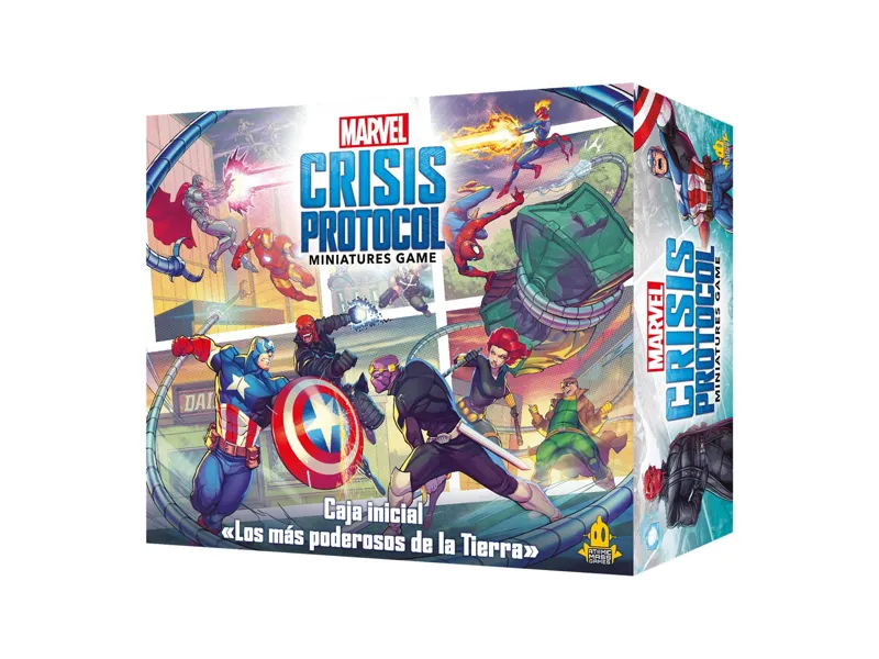 Juego de mesa marvel crisis protocol caja inicial los mas poderosos de la tierra edad recomendada 14 años