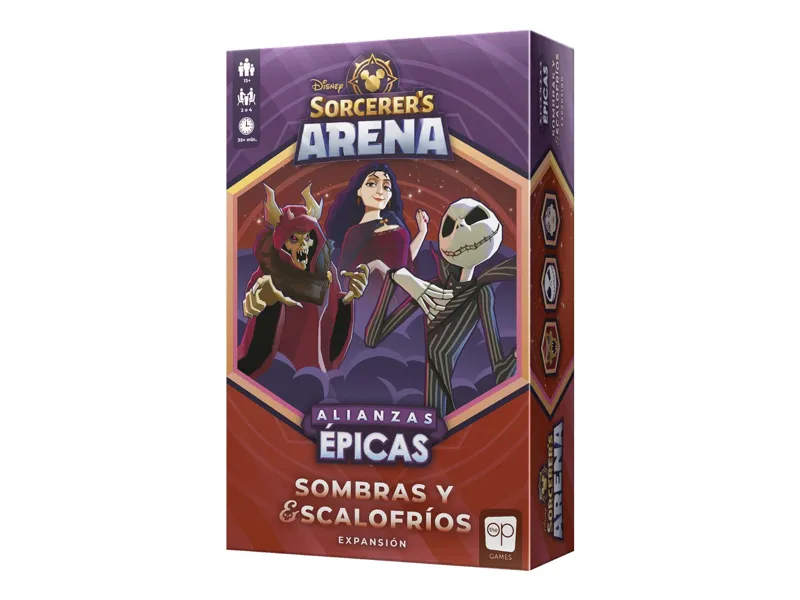Juego de mesa disney sorcerer arena sombras y escalofrios expansion edad recomendada 13 años