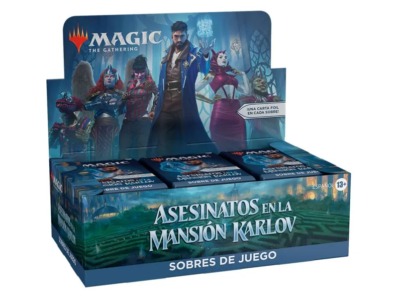 Caja de sobres magic the gathering sobres de juego asesinatos en la mansión karlov español