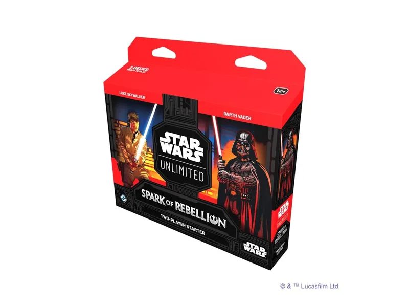 Juego de cartas star wars unlimited spark of rebellion paquete 2 jugadores de inicio (ingles)