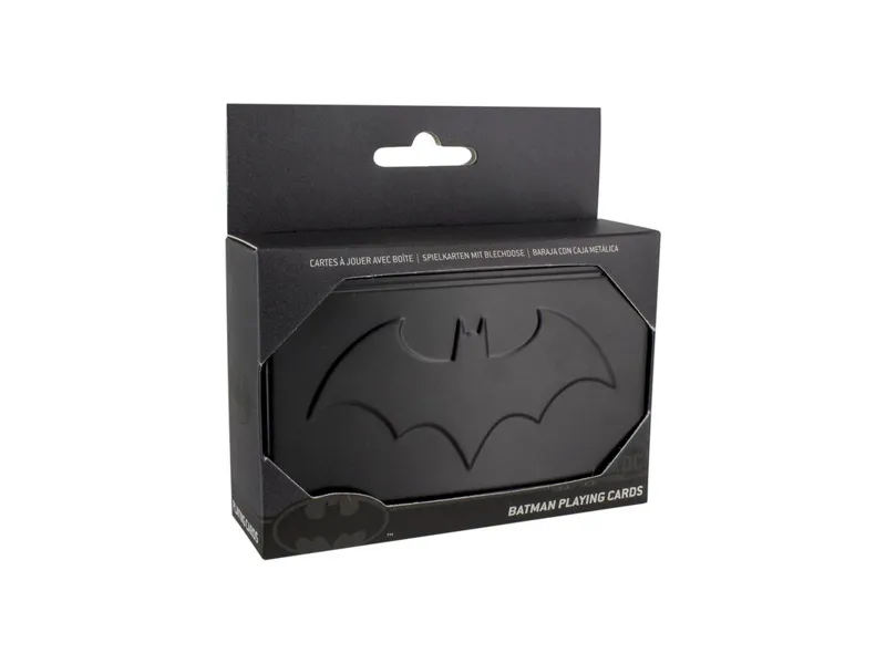 Baraja de naipes en caja metalica paladone batman