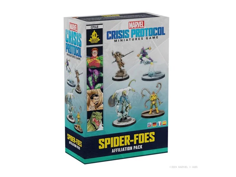 Juego de mesa marvel crisis protocol spider - foes affiliation pack edad recomendada 14 años