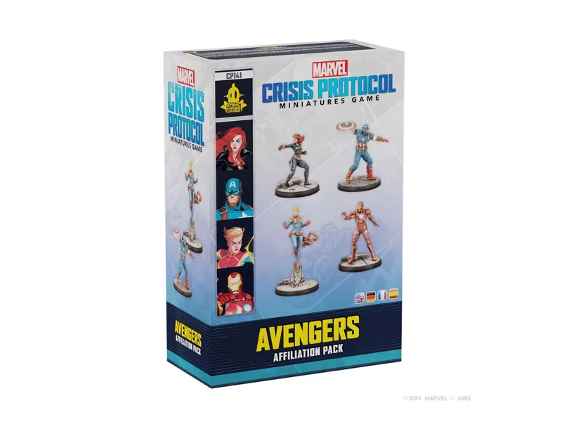 Juego de mesa marvel crisis protocol avengers affiliation pack edad recomendada 14 años