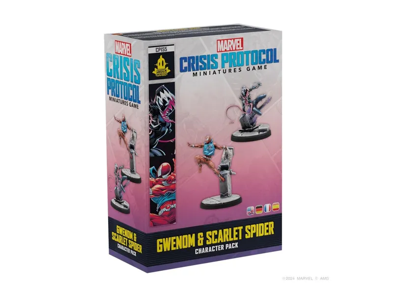 Juego de mesa marvel crisis protocol gwenom & scarlet spider edad recomendada 14 años