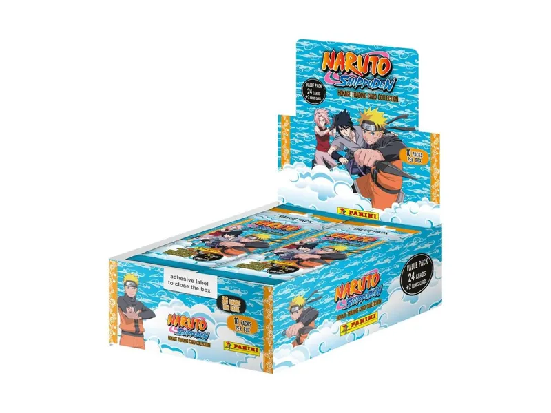 Juego de sobres expositor naruto shippuden hokage trading card collection value packs (10) edicion ingles