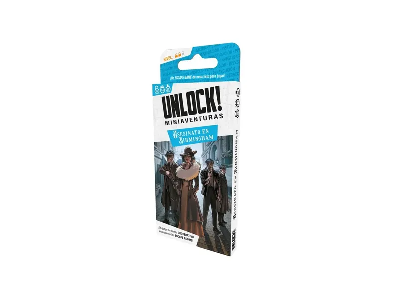 Juego de cartas unlock! miniaventuras asesinato en birmingham