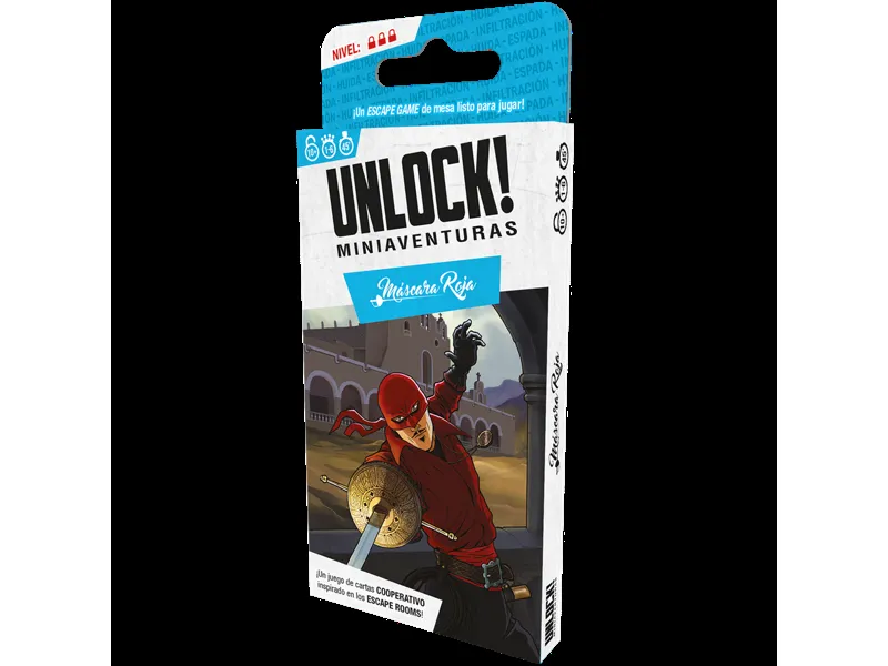 Juego de mesa unlock! miniaventuras máscara roja