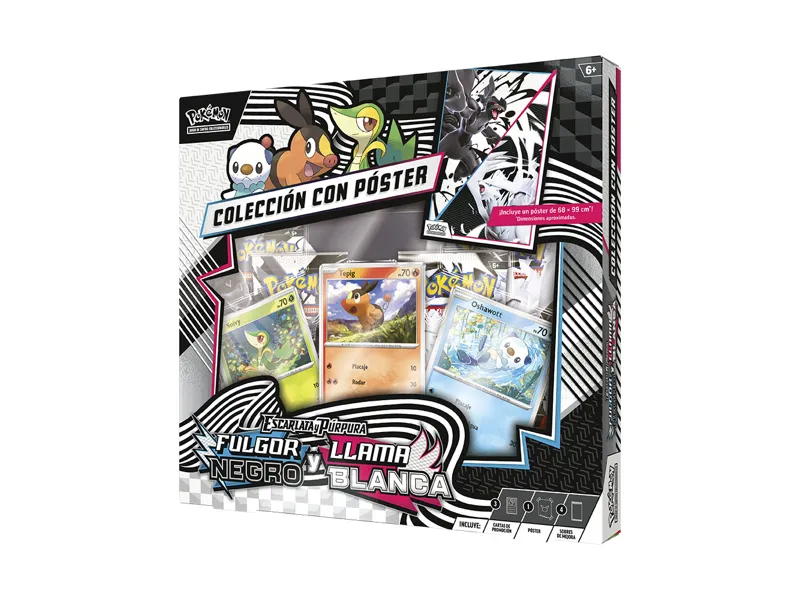 Juego de cartas pokemon tcg caja colección con poster pokemon tcg julio 2025 español