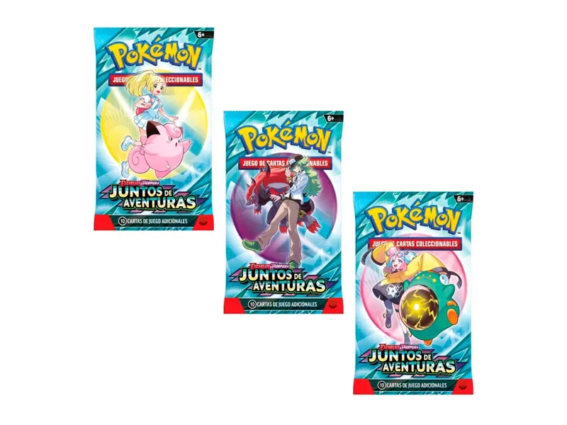 Pokemon tcg escarlata y púrpura juntos de aventuras sobre suelto