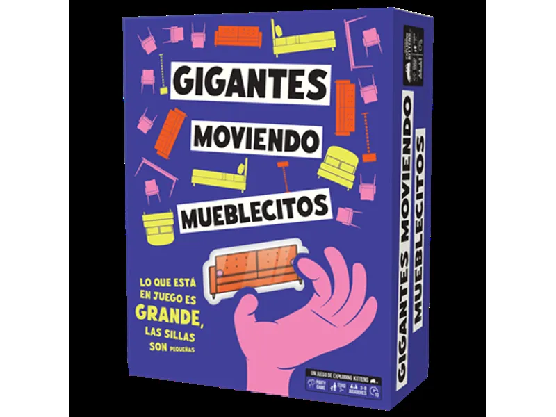 Juego de mesa gigantes moviendo mueblecitos