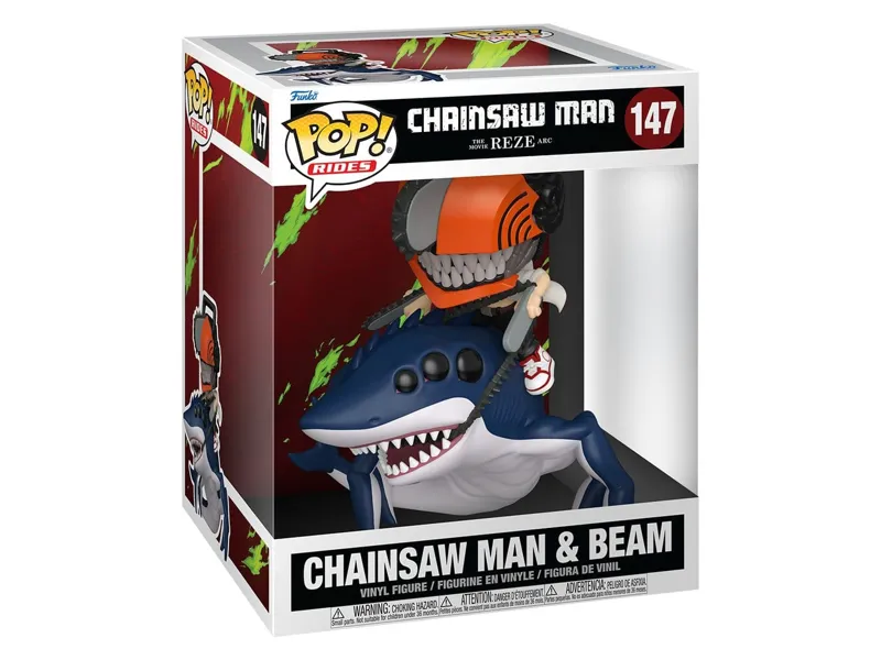 Funko pop ride deluxe chainsaw man the movie reze arc -  csm & beam