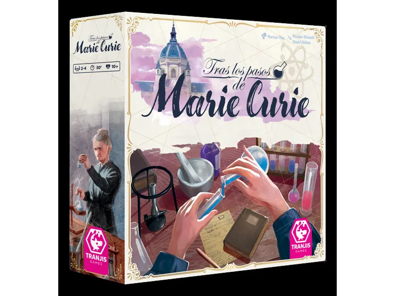 Juego de mesa tras los pasos de marie curie